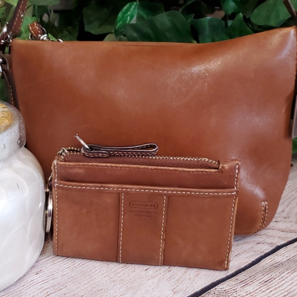 Coach Tan Mini Bag and Wallet Set